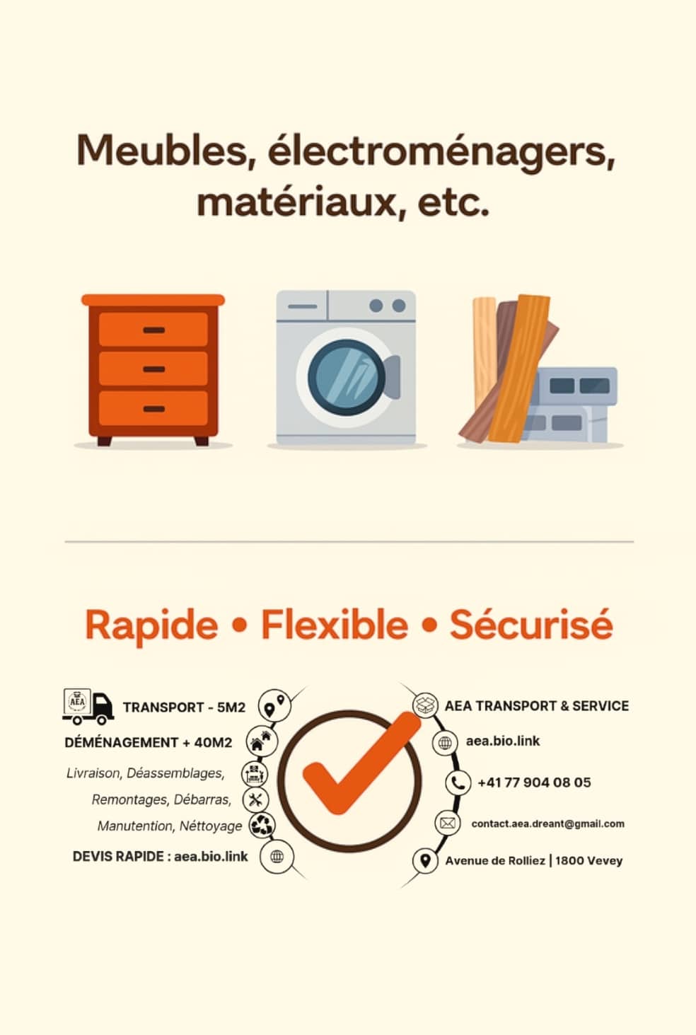 AEA ¦ Transport & Services à Vevey | Rapide, Précis & Aidant