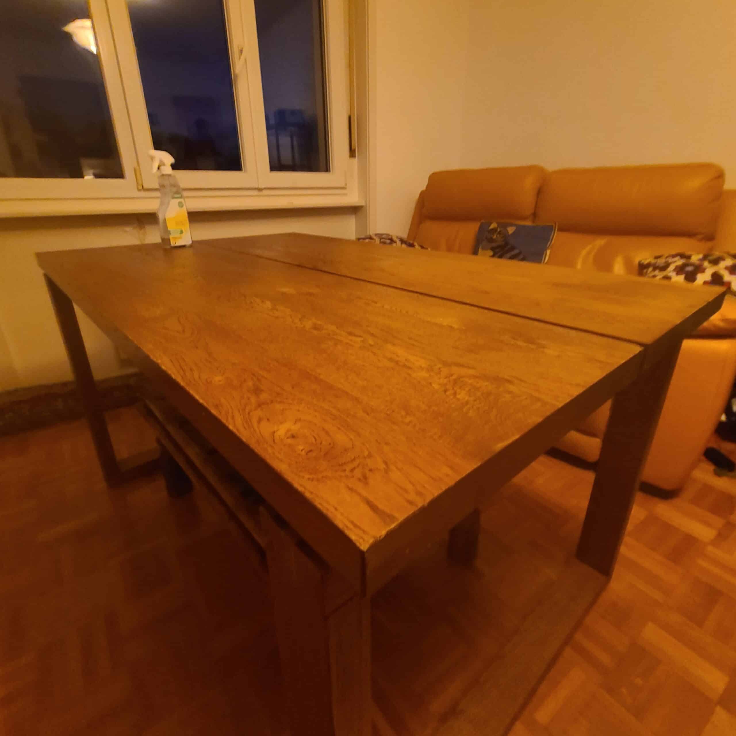 Table Salle à Manger Chêne Massif 140×85×75 CM à Vevey ou Livraison à Domicile