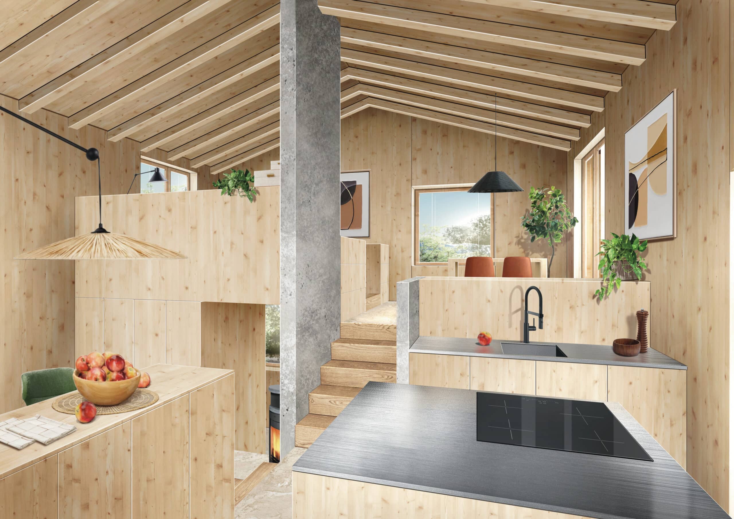 A vendre deux chalets indépendants type raccard Savièse – Valais avec vue panoramique