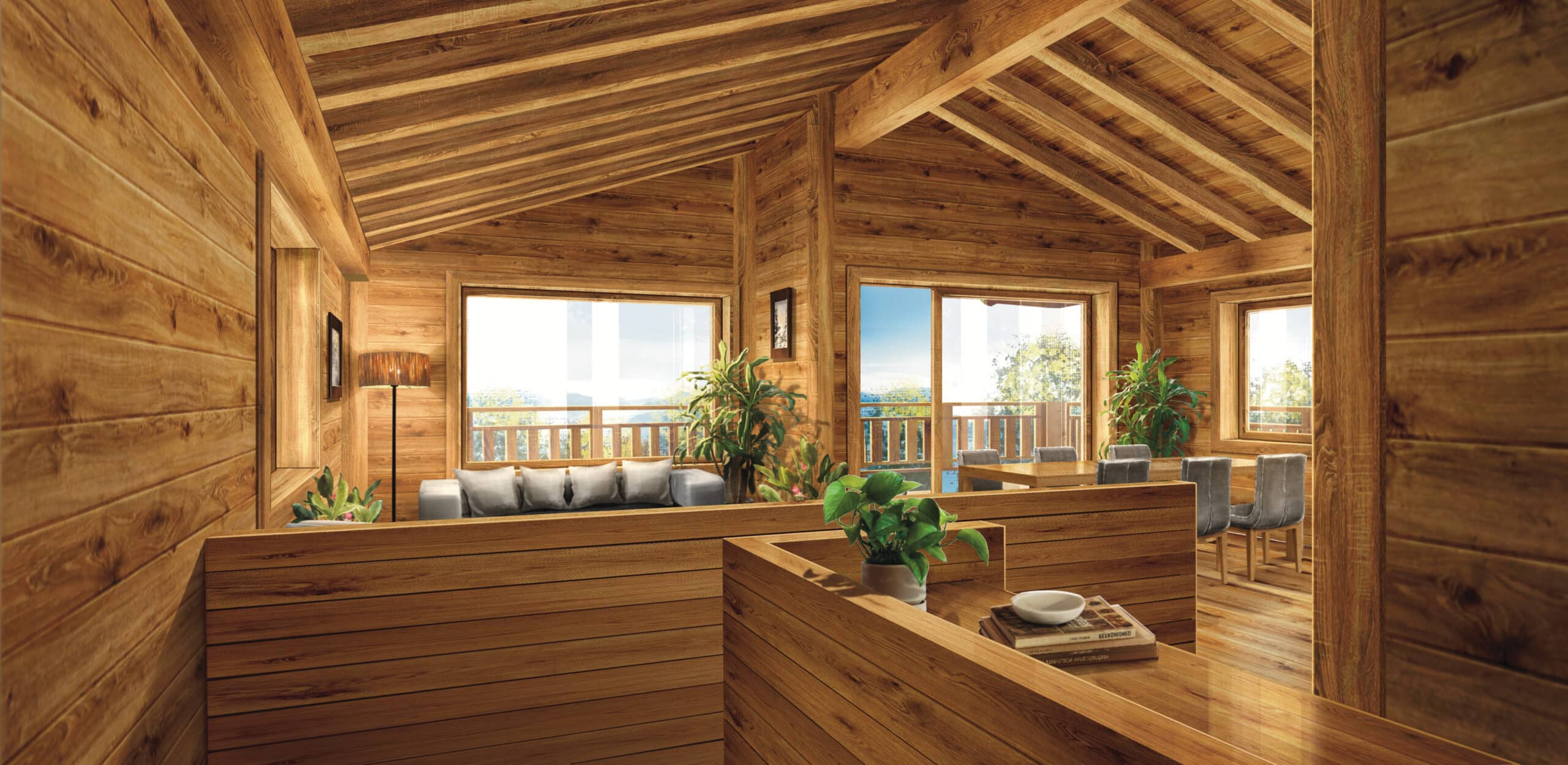 Chalets indépendants et un appartement à vendre avec vue panoramique imprenable