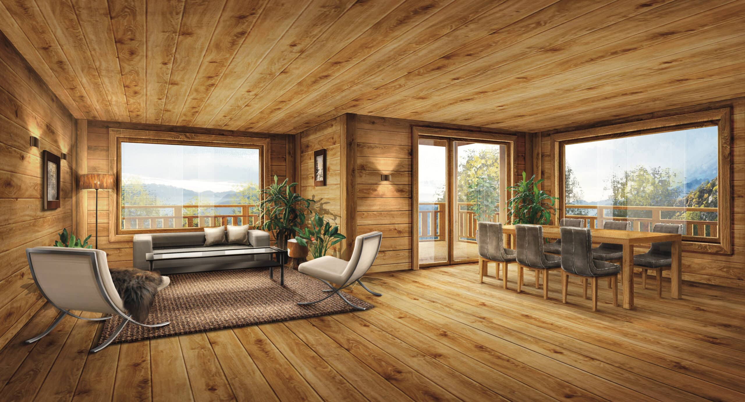 Chalets indépendants et un appartement à vendre avec vue panoramique imprenable