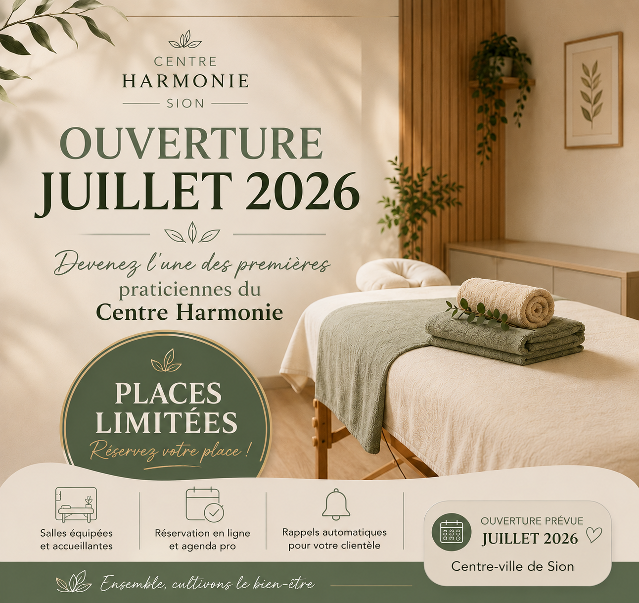 Centre Harmonie Sion – Recherche praticiennes indépendantes